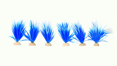 

Liger India Aquarium/ Fish Tank Decorative Artificial Plant, Pack of 6 Laterite Planted Substrate(Blue)