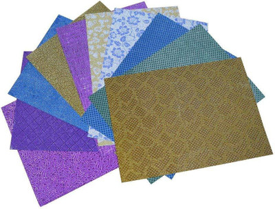 

AsianHobbyCrafts A4 Sparkling Stickers Sheet 80 GSM Used for Scrapbooking, Craft Projects, Decorations -Pack of 10 Sheets
