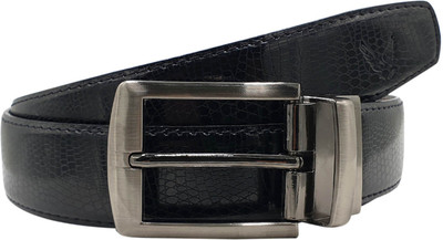 

Baluchi Men Formal Black Artificial Leather Reversible Belt