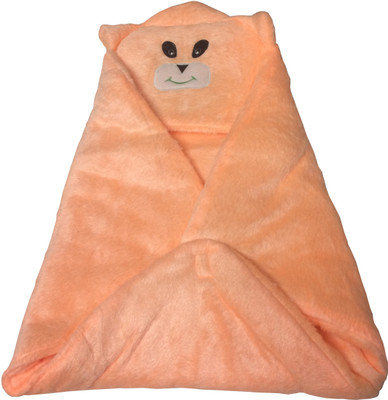 

SONAHITA Plain  Swadding Baby Blanket(Fur, SONA9-Orange
