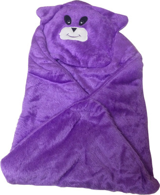 

SONAHITA Plain  Swadding Baby Blanket(Fur, SONA9-Purple