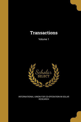 Transactions; Volume 1(English, Paperback, unknown)