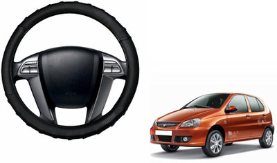 CARIZO Steering Cover For Tata Indica(Black, Leather)