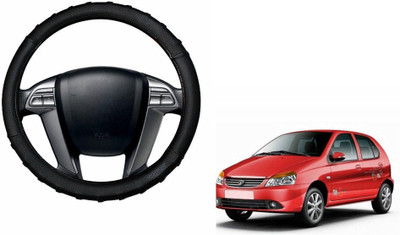 CARIZO Steering Cover For Tata Indica(Black, Leather)