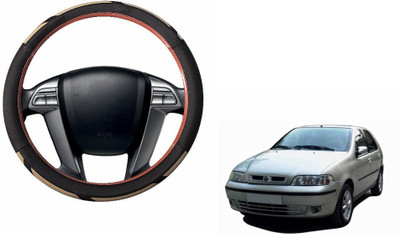 CARIZO Steering Cover For Fiat Palio(Brown, Beige, Leather)