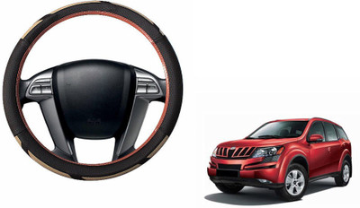CARIZO Steering Cover For Mahindra XUV 500(Brown, Beige, Leather)