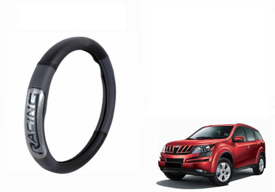CARIZO Steering Cover For Mahindra XUV 500(Black, Grey, Leather)
