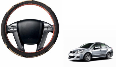 CARIZO Steering Cover For Maruti SX4(Brown, Beige, Leather)