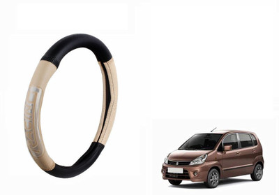 CARIZO Steering Cover For Maruti Zen Estilo(Black, Beige, Leatherite)