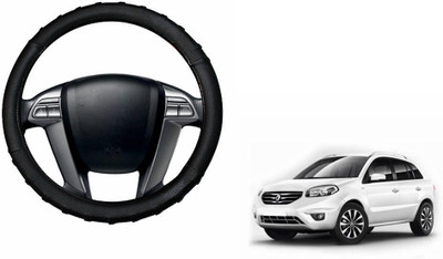 CARIZO Steering Cover For Renault Koleos(Black, Leatherite)