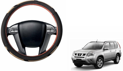 CARIZO Steering Cover For Nissan X-Trail(Brown, Beige, Leatherite)