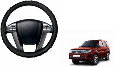 CARIZO Steering Cover For Tata Safari Storme(Black, Leatherite)
