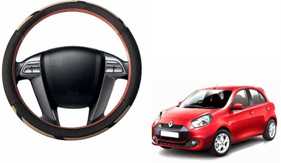 CARIZO Steering Cover For Renault Pulse(Brown, Beige, Leatherite)