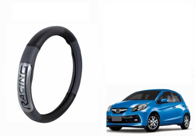 CARIZO Steering Cover For Honda Brio(Black, Grey, Leather)