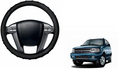 CARIZO Steering Cover For Tata Safari(Black, Leatherite)