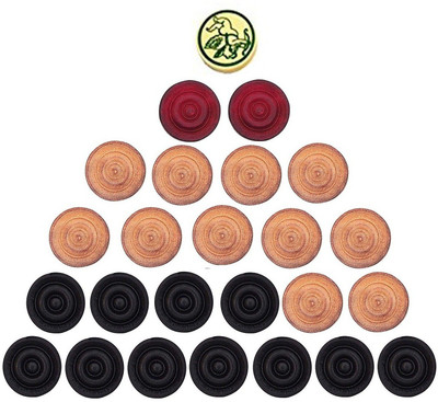 Sportsholic Wooden Carrom Board Coins With Striker And Powder For