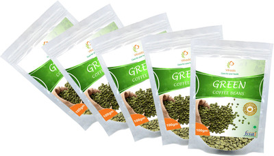 Vihado Premium Green Coffee Beans/ 100% Pure & Natural Helps in Losing Weight / 5 Pack of 100g Instant Coffee 500 g(Pack of 5, Green Coffee Flavoured)