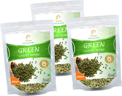 

Vihado Premium Arabica Green Coffee Beans / 100% Pure & Natural Helps in Losing Weight / 3 Pack of 400g (Total 1200g) Instant Coffee 1200 g(Pack of 3, Green Coffee Flavoured)