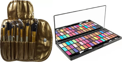 

hich Wallet Makeup Brush Set & glam 21 perfect 51 color eyeshadow(Set of 2)