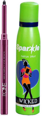 

Oriflame Sweden The One High Impact Eye Pencil 0.3 g (Onyx Black) with one sparkle perfume 150 ml(Set of 5)