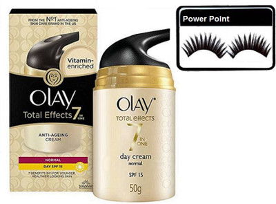 

power point eyelashes with olay total effects 7-in-1 Anti Aging Day Cream(Set of 2)