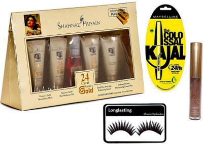 

Longlasting Eyelashes, Facial Kit Gold,Maybelline Kaj.(Set of 4)