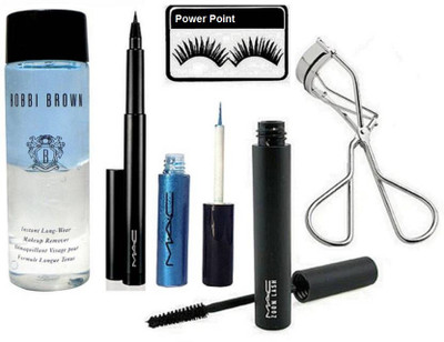

power point Eyelashes&Bobbi Brown Instant Makeup Remover Liquid ,Pen Eyeliner, Gliter Eyeliner,Zoom Lash Mascara,Eyelashes Curler(Set of 6)