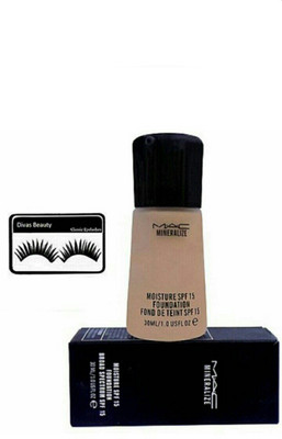 

BB MAC mineralize moisture spf 15 foundation (30 ml) & 1 pair of eyelashes. (combo set of 2)(Set of 2)