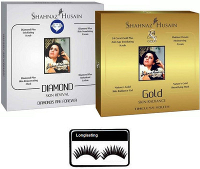

longlasting Eyelashes, Gold and Diamond Facial Kit 80 g(Set of 3)