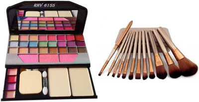 

RHV Makeup Kit 6155 and Naked 3 Makeup Brush Set (12 Peice)(Set of 2)