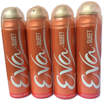 EVA SWEET PACK OF 4 Body Spray - For Women(500 ml, Pack of 4)