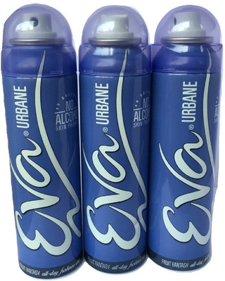 

EVA URBANE PACK OF 3 Body Spray - For Women(375 ml, Pack of 3)
