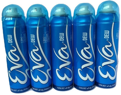 EVA DEW PACK OF 5 Body Spray - For Women(625 ml, Pack of 5)
