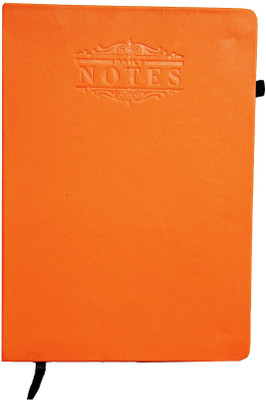 Excel 1 Assorted Notebook Bright Leatherette Notebook A5 Size(150mm x 210mm) 200 Pages(Orange)