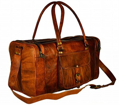 

GEMAN travel vintage weekend bag Travel Duffel Bag(Brown)