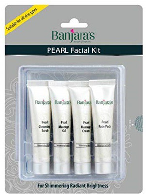 Banjara's Pearl Facial Kit For Shimmering Radiant Brightness 60g 60 g(Set of 4)