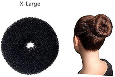 

fashion hub brand Bun Maker Hair Accessories Hair Donut 10 Cm For Girls Bun(Black)