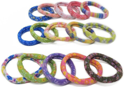 

Fashionable Multi-color Printed Soft Fabric Rubber bands For Women (Pack of 15) Rubber Band(Multicolor)