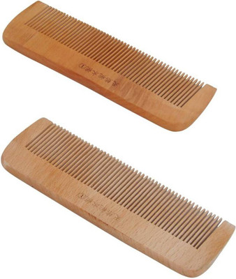 

Woodenclave Wooden Hair Comb | Control Hair Fall and Dandruff | Natural Wooden Comb | Pack of 2