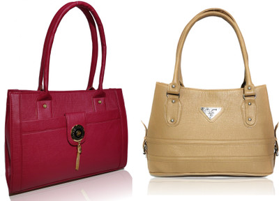 

AZED Collections Hand-held Bag(Maroon, Khaki), Khaki;maroon