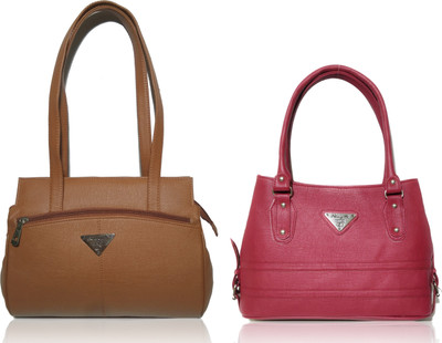 

AZED Collections Shoulder Bag(Tan, Maroon), Maroon;tan