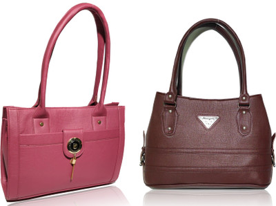 

AZED Collections Hand-held Bag(Purple, Brown), Brown;purple