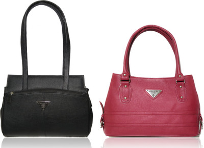 

AZED Collections Shoulder Bag(Black, Maroon)