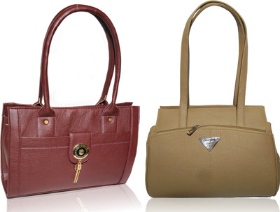 

AZED Collections Hand-held Bag(Brown, Khaki)