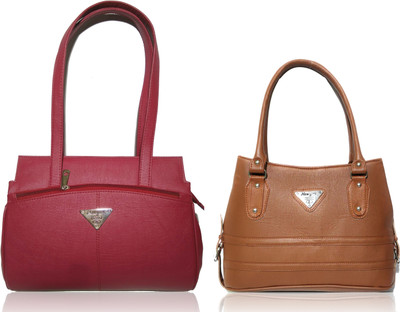 

AZED Collections Shoulder Bag(Maroon, Tan)