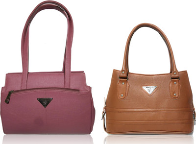 

AZED Collections Shoulder Bag(Purple, Tan)
