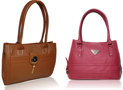 

AZED Collections Shoulder Bag(Tan, Maroon), Maroon;tan