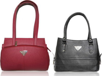 

AZED Collections Shoulder Bag(Maroon, Black), Black;maroon