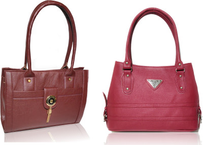AZED Collections Shoulder Bag(Brown, Maroon)