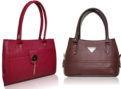 

AZED Collections Hand-held Bag(Maroon, Brown), Brown;maroon